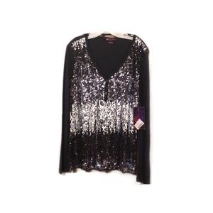 Rock & Roll Cowgirl Sequin Top NWT Ladies LG